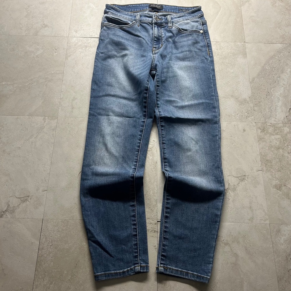 Judy Blue Relaxed Fit Jeans Blue Women Size 9 29 Medium Wash Stretch Denim